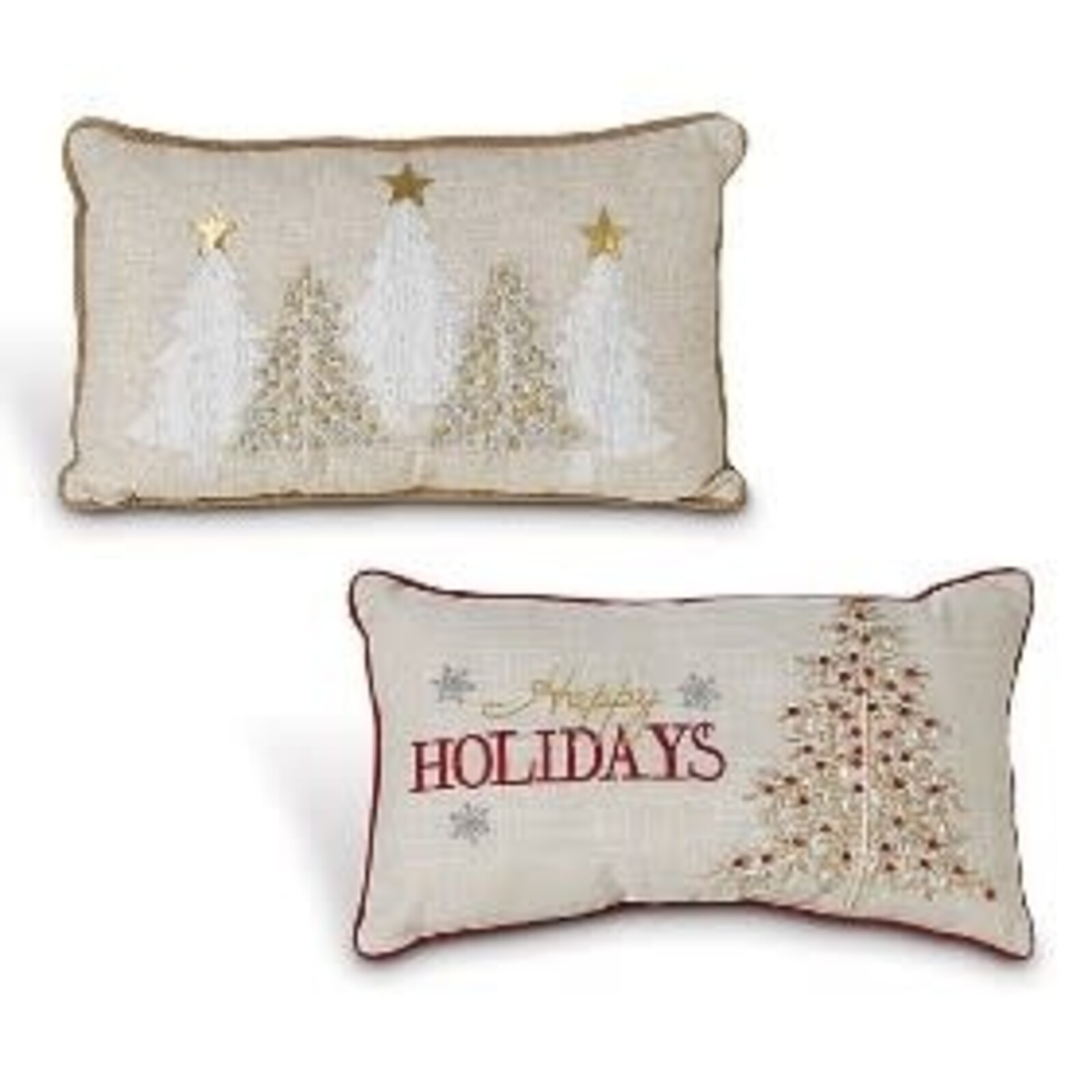 Gerson 20" Fabric Holiday Design PIllow   2595190 loading=