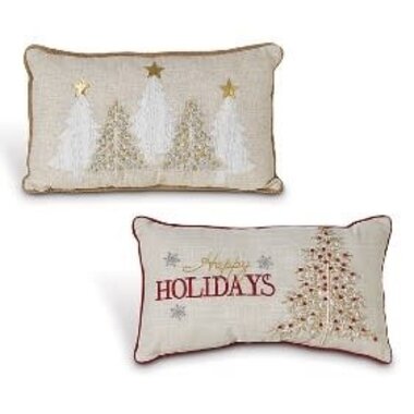 Gerson 20" Fabric Holiday Design PIllow   2595190