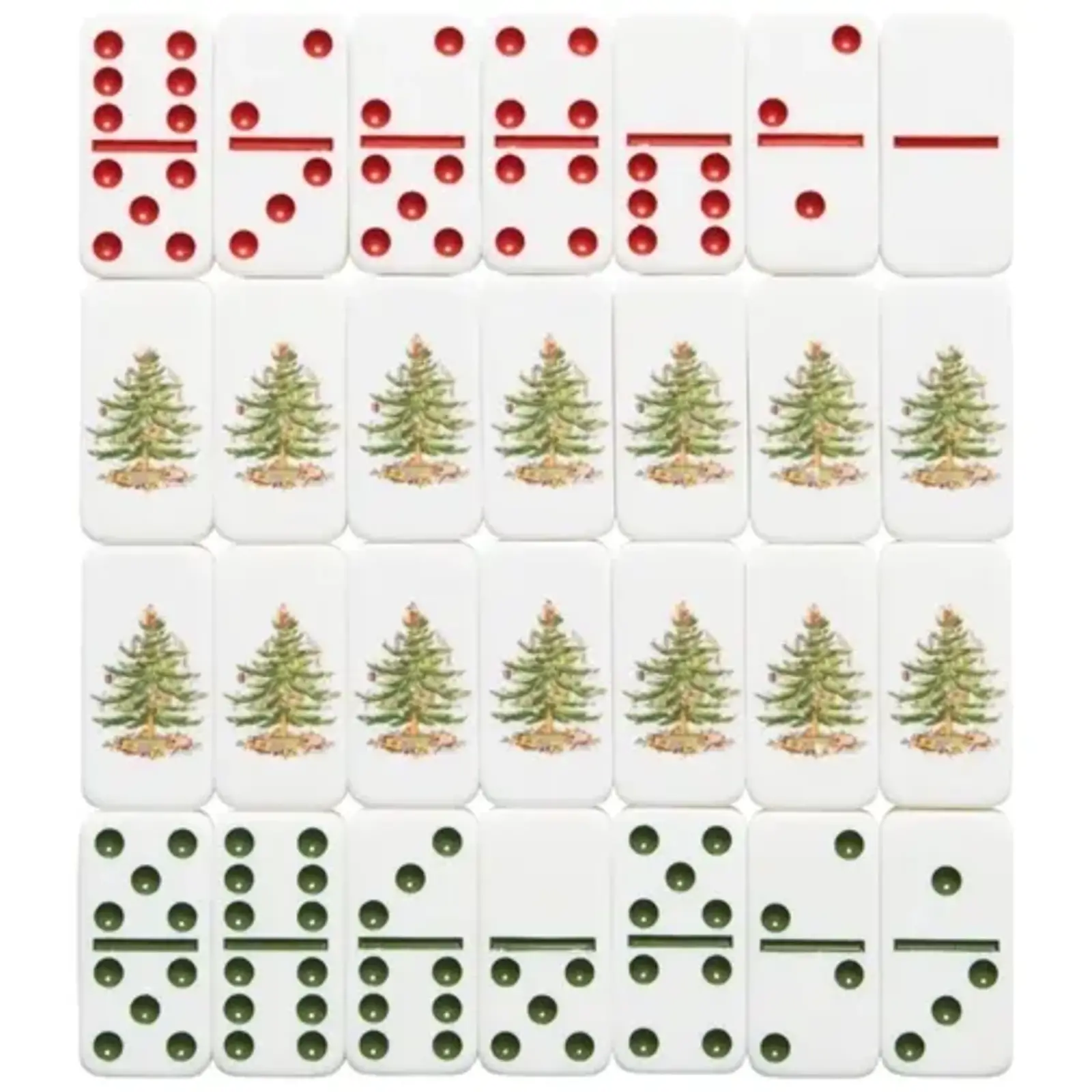 C R GIbson SPODE TREE DOMINOES 28PC SET      GMDS-24780 loading=