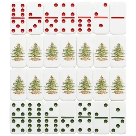 C R GIbson SPODE TREE DOMINOES 28PC SET      GMDS-24780