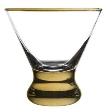 Mary Square Glass Martini Gold Bottom  33515