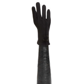 Trezo BLACK GLOVES WITH BLACK PUFF BALL   X8081