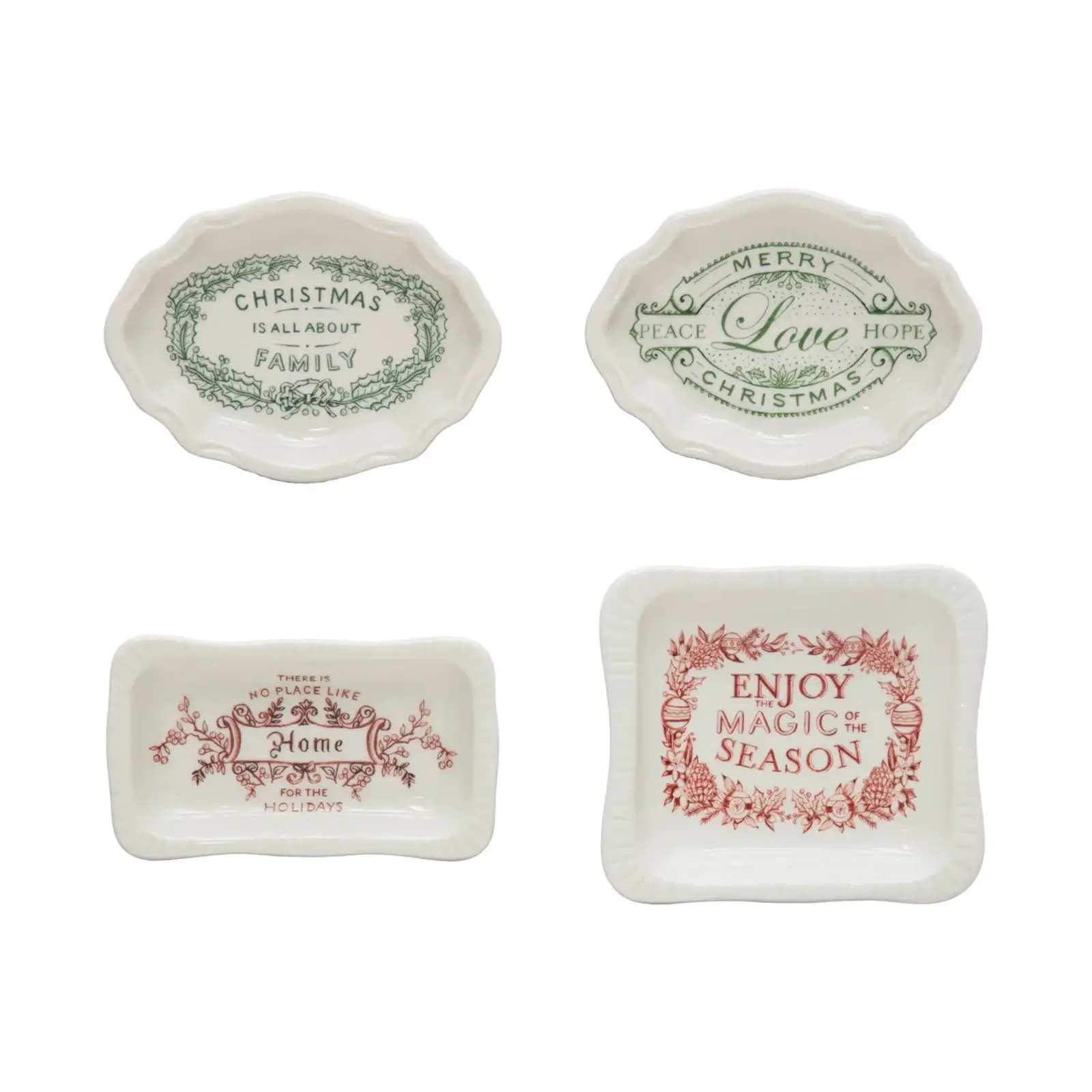 Creative Co-Op 4-1/2"L x 3-1/2"W Stoneware Dish with Saying  XS1395A loading=