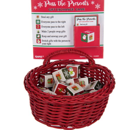 Ganz Pass the Presents Gift Exchange Game Charms in a Basket      EX20680