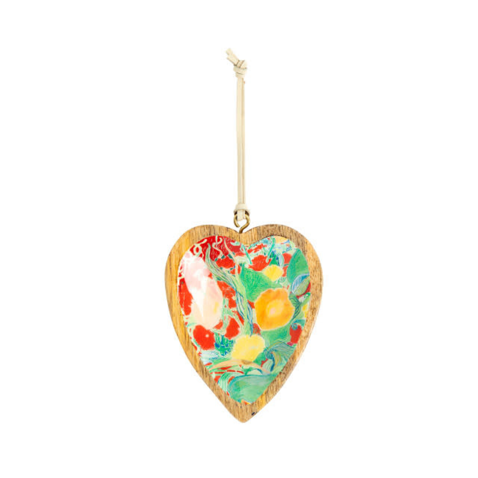 Grace Goad ArtLifting Heart Ornament - Floral Stripes     2020220610 loading=