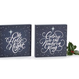 Burton + Burton 6" BLUE CHRISTMAS MESSAGE SHELF SITTER  9739736