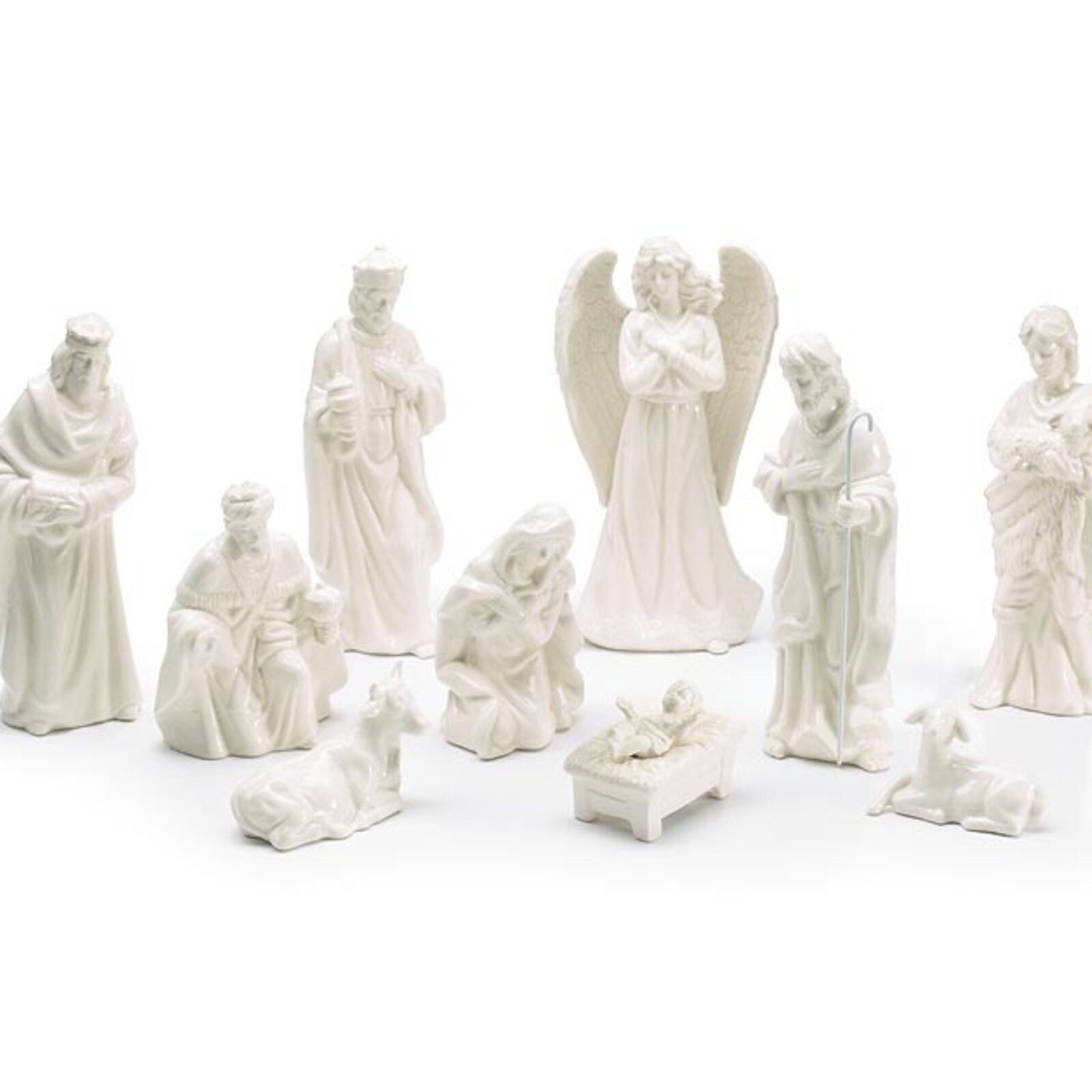 Burton Burton WHITE PORCELAIN 10 PIECE NATIVITY SET 9747066