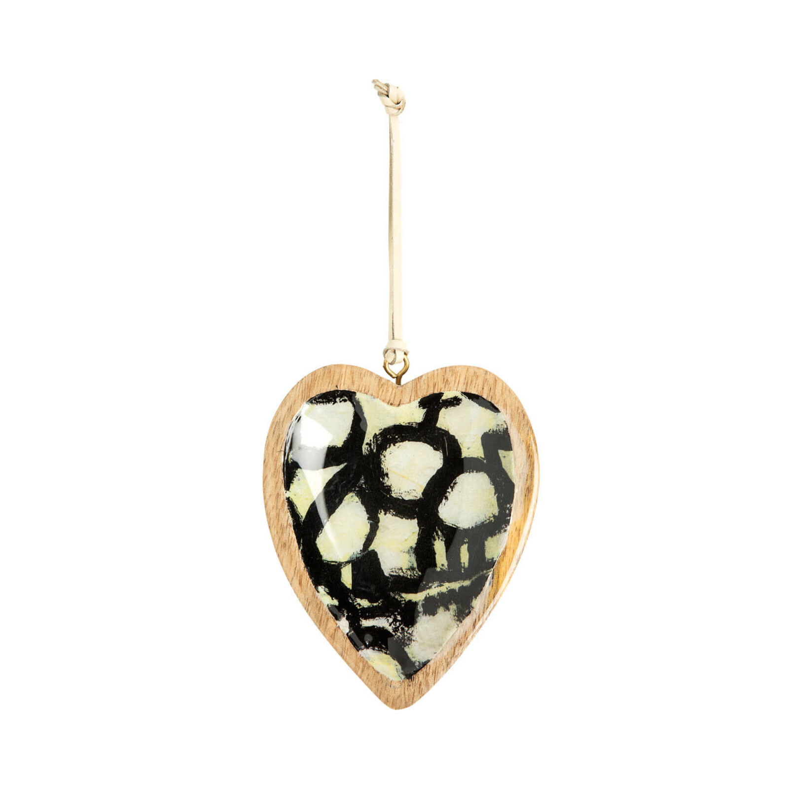 ArtLifting Heart Ornament -Off White and Black  2020220603 loading=