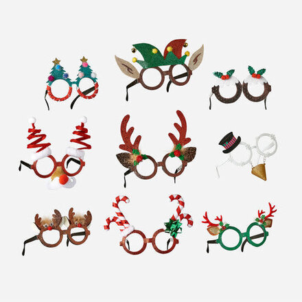 One Hundred 80 Degrees Christmas Glasses  EM2498