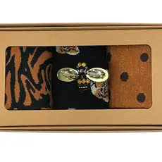 Sixton London Tiger Black Sock Box  Bumble bee