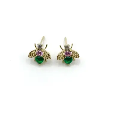 Sixton London Nouveau Bejewelled Bee Earrings