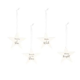 Evergreen Enterprises 2.5" Ceramic Star Shaped Ornament  3OTC042