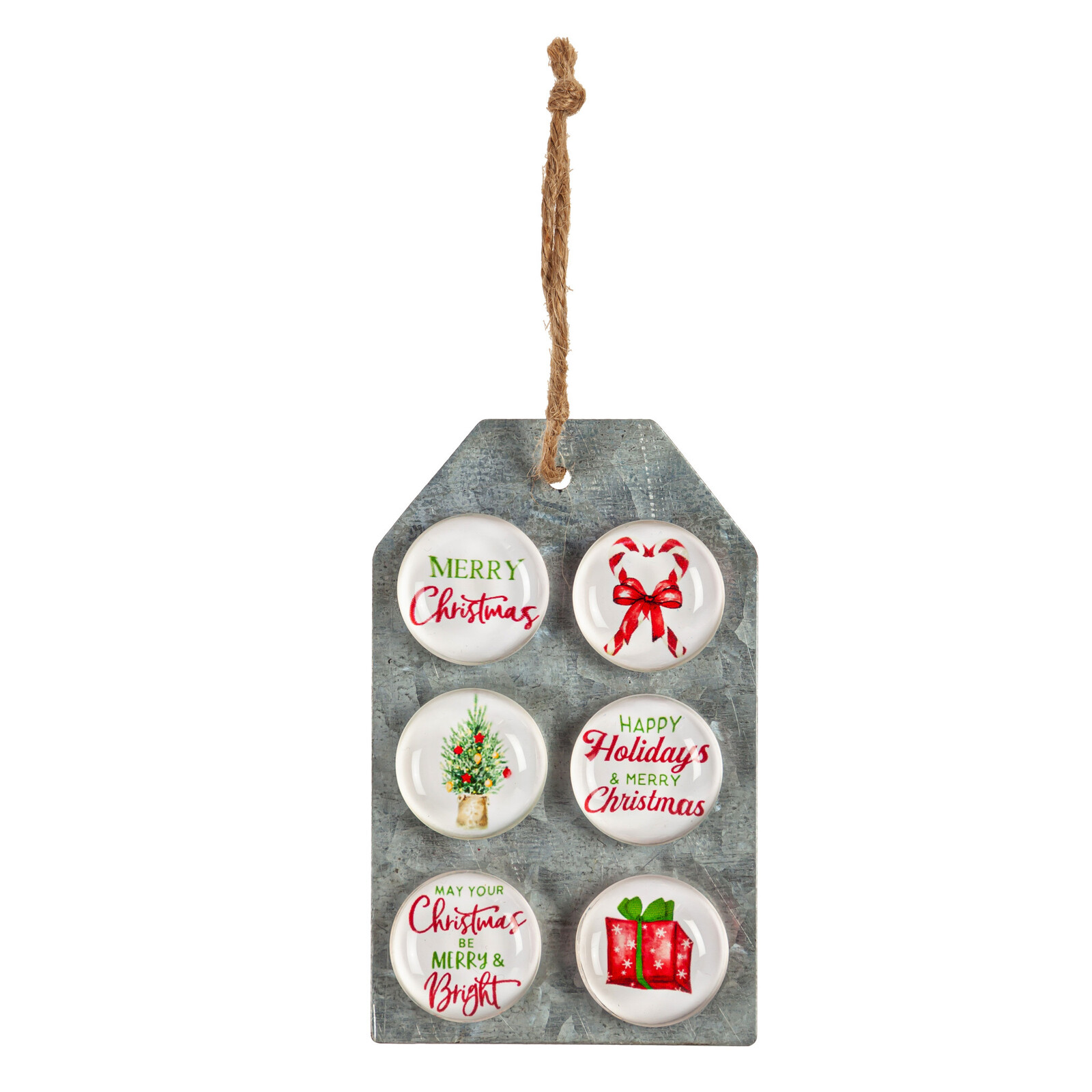 Evergreen Enterprises Set of 6 Assorted Round Magnets Christmas Traditions  7MT012 loading=