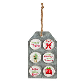 Evergreen Enterprises Set of 6 Assorted Round Magnets Christmas Traditions  7MT012