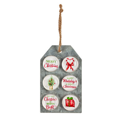 Evergreen Enterprises Set of 6 Assorted Round Magnets Christmas Traditions  7MT012