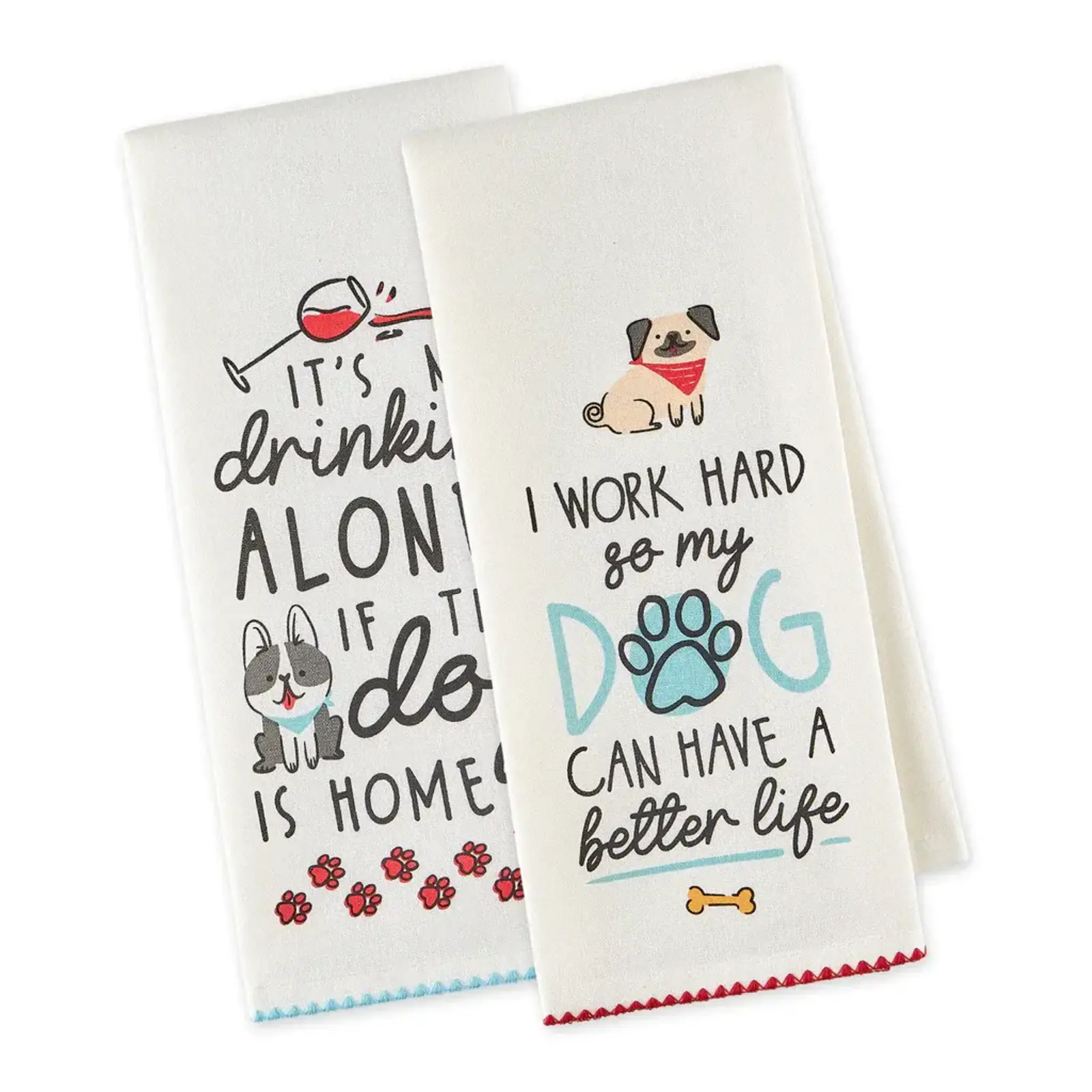 Design Imports DII Mutts About You Dishtowel  755312 loading=
