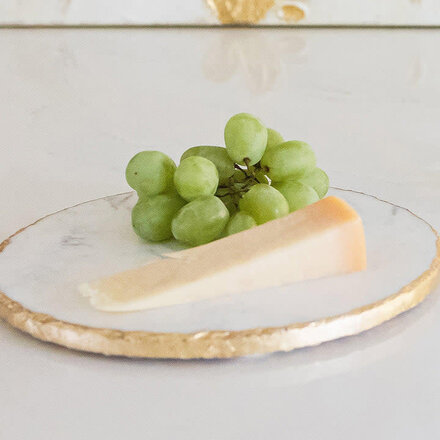 Mary Square Board Cheese Round Marble & Gold  37689
