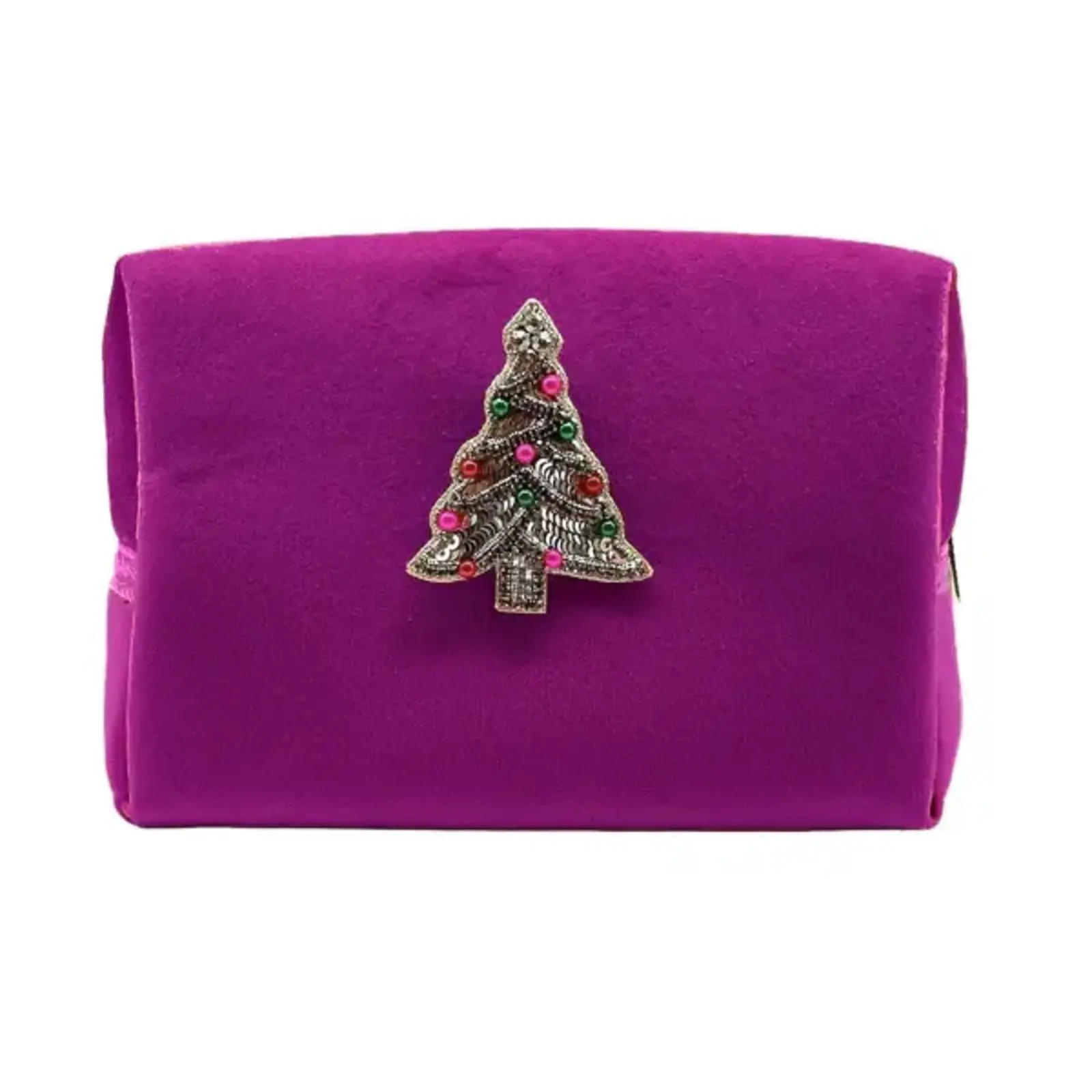 Sixton London Fuchsia Small  Makeup Bag with Kitsch Tree loading=