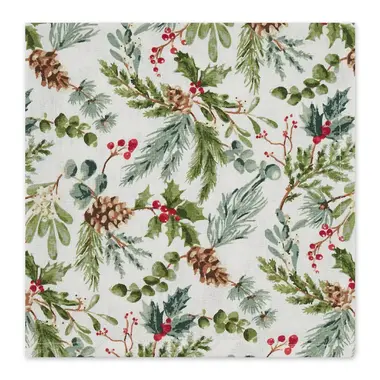 Design Imports DII Holiday Sprigs Printed Napkin 754839