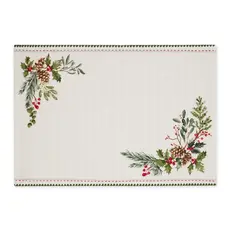 Design Imports DII Boughs of Holly Placemat  754837