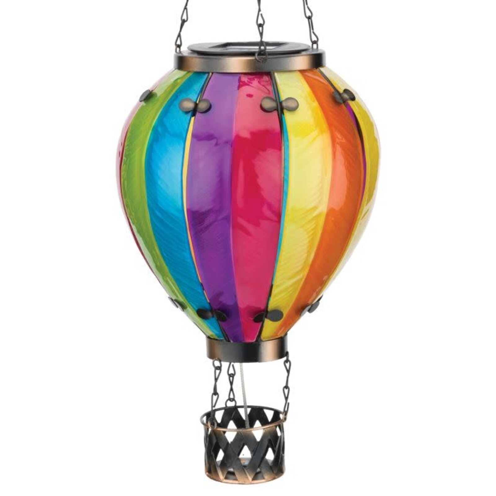 Regal Art & Gift Hot Air Balloon Solar Lantern LG - Rainbow  12763 loading=