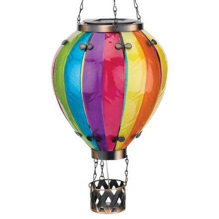 Regal Art & Gift Hot Air Balloon Solar Lantern LG - Rainbow  12763