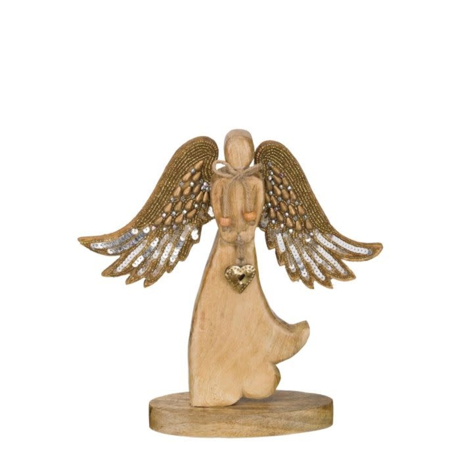 Regal Art & Gift Woodland Angel Decor Beaded - 10"     20523 loading=