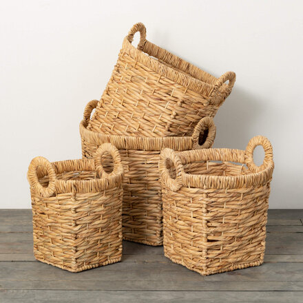 Sullivans NATURAL SEAGRASS HANDLED BASKET  MEDIUM   N2817M