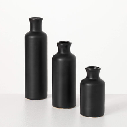 Sullivans MATTE BLACK VASE     CM3038L