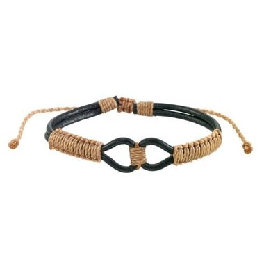 VivaLife Wax Cord & Leather Infinity Bracelet  0213293