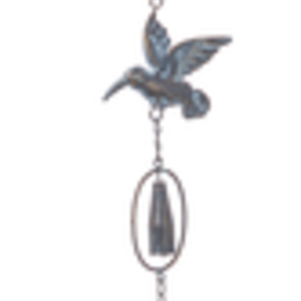 Ganz Bronze Patina Hummingbird Rain Chain with Bell  CG173238