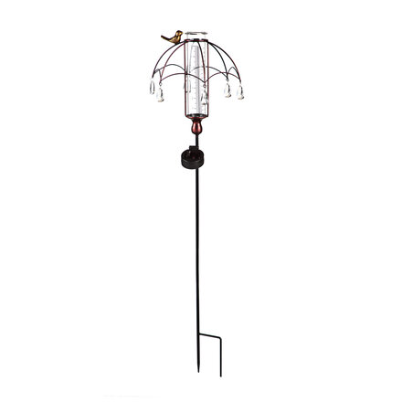 Evergreen Enterprises 36" Solar Rain Gauge with Umbrella Embellished Design   2SP7597