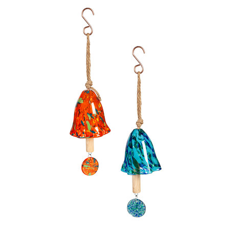 Evergreen Enterprises Art Glass Speckle Multi-Color Bell Chime  2WC2238