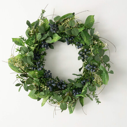 Sullivans GREEN LEAF BLUEBERRY WREATH       LBRWR