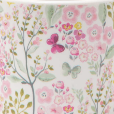 Meravic Floral Garden Porcelain Pot White Small