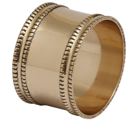Design Imports DII Antique Gold Band Napkin Ring   28252