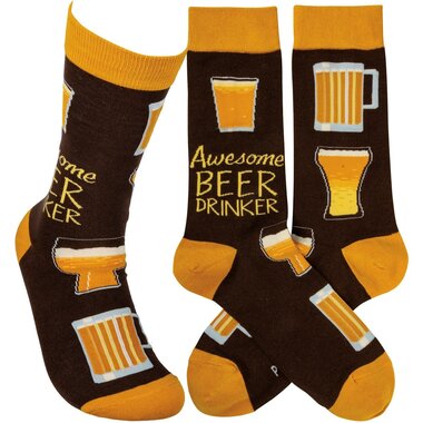 Primitives by Kathy Awesome Beer Drinker Socks109640