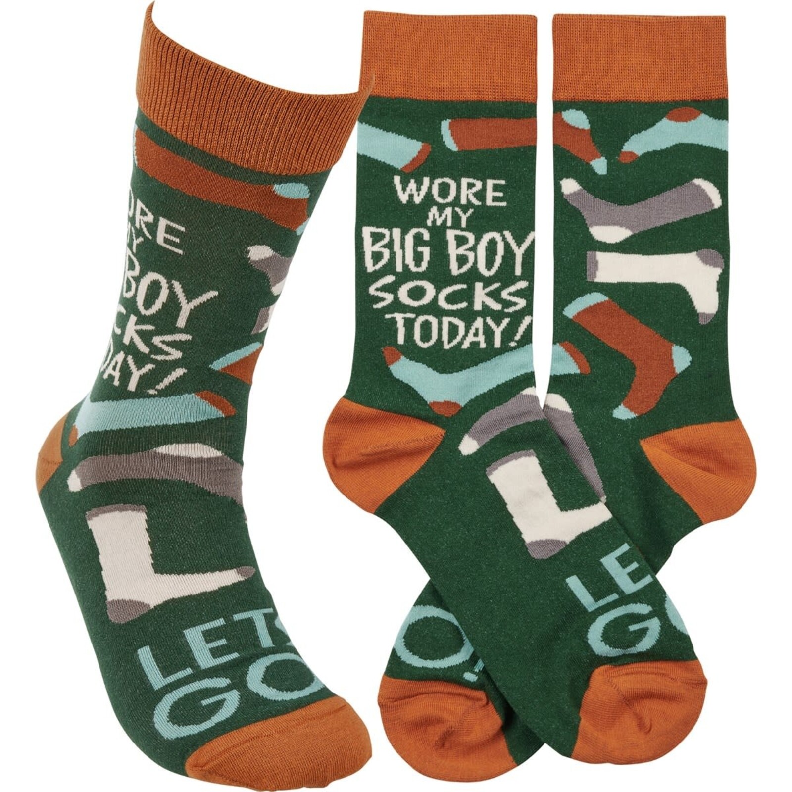 Primitives by Kathy Wore My Big Boy Socks Today Socks  115095 loading=