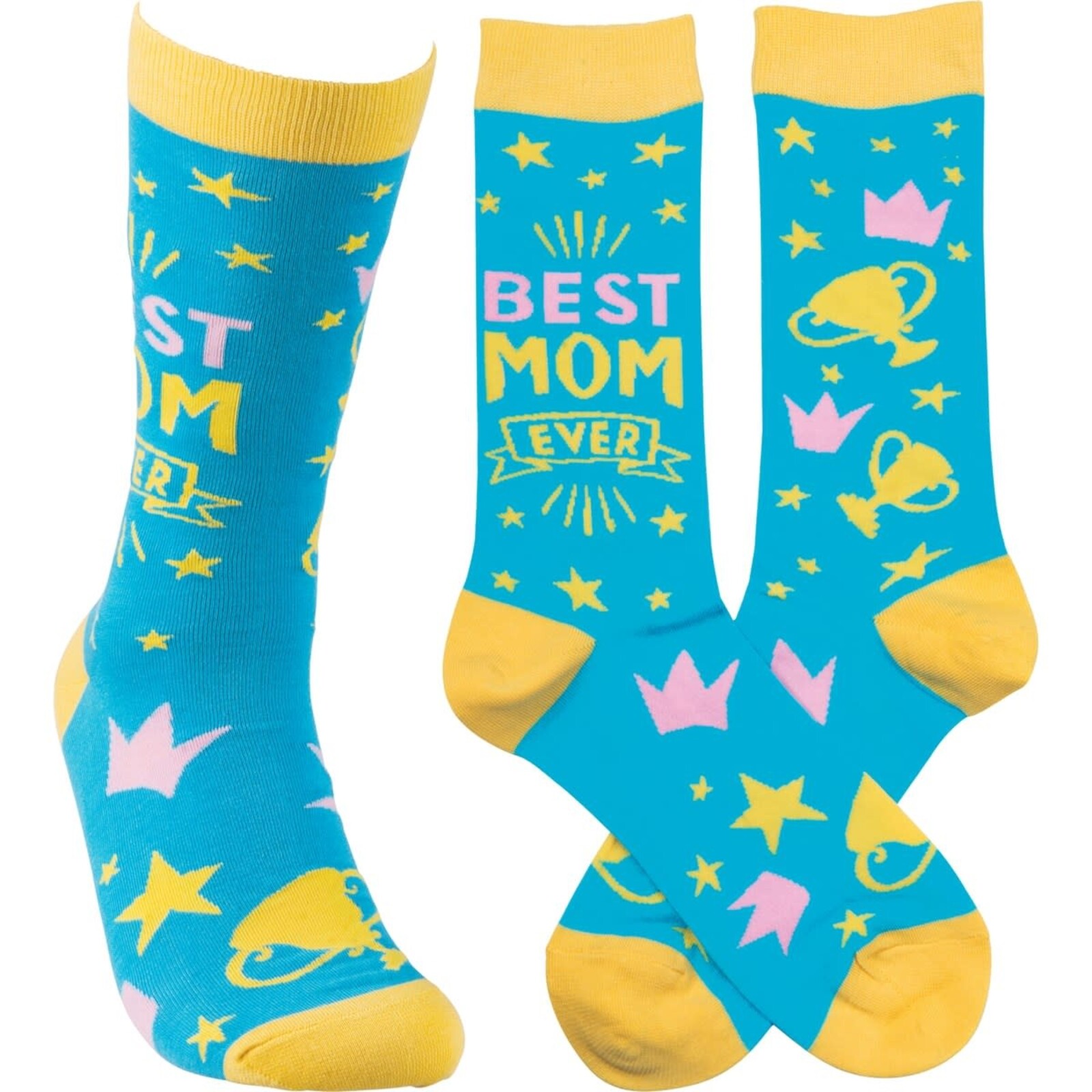 Primitives by Kathy Best Mom Ever Socks     34676 loading=