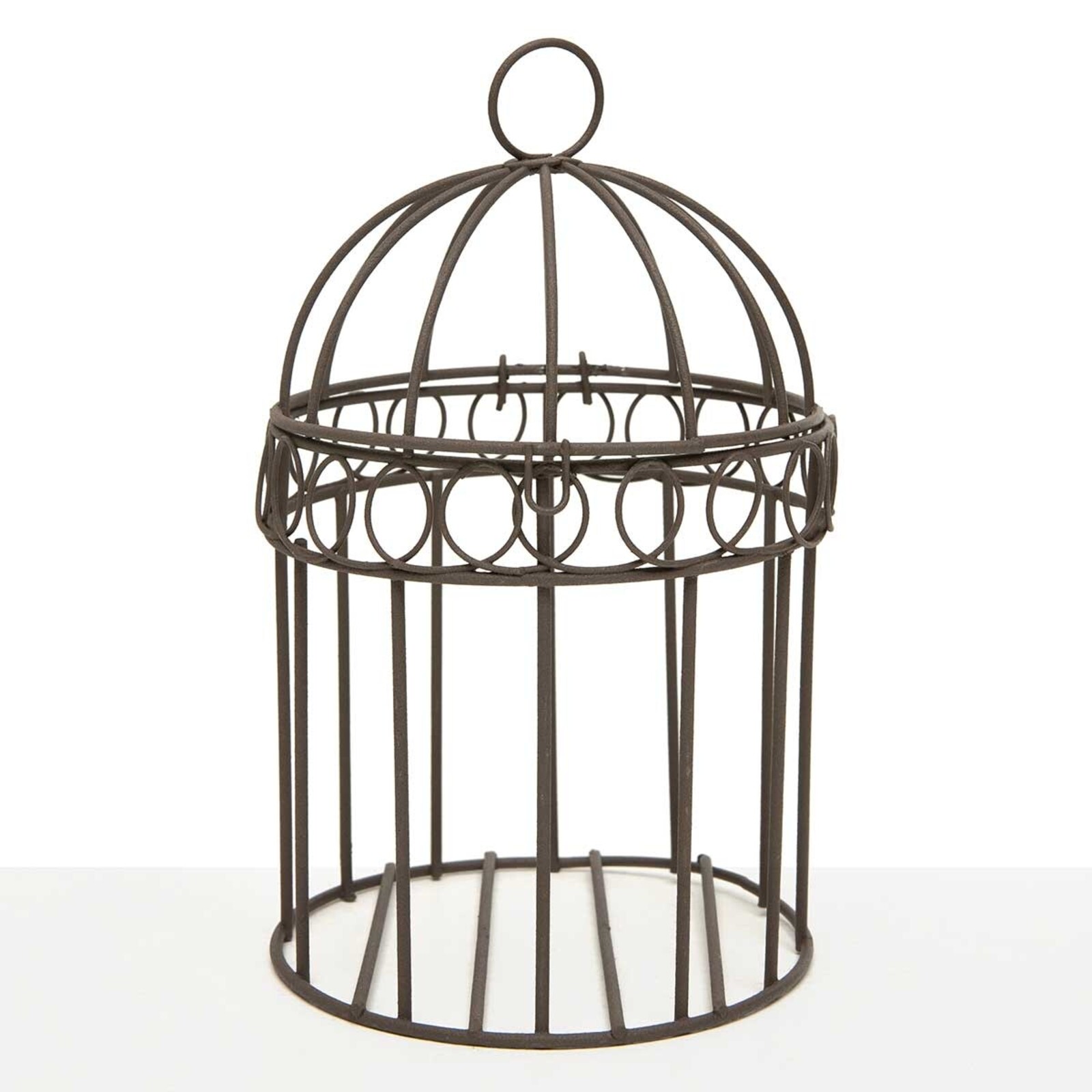 Meravic BIRD CAGE  BROWN METAL WITH TOP OPENING  A3671 loading=