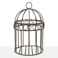 Meravic BIRD CAGE  BROWN METAL WITH TOP OPENING  A3671