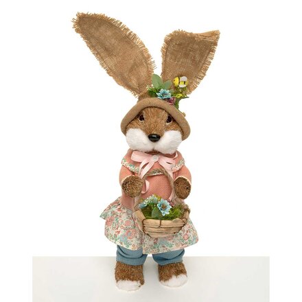 Meravic BUNNY POPPY WITH FLOWER BASKET    B1073