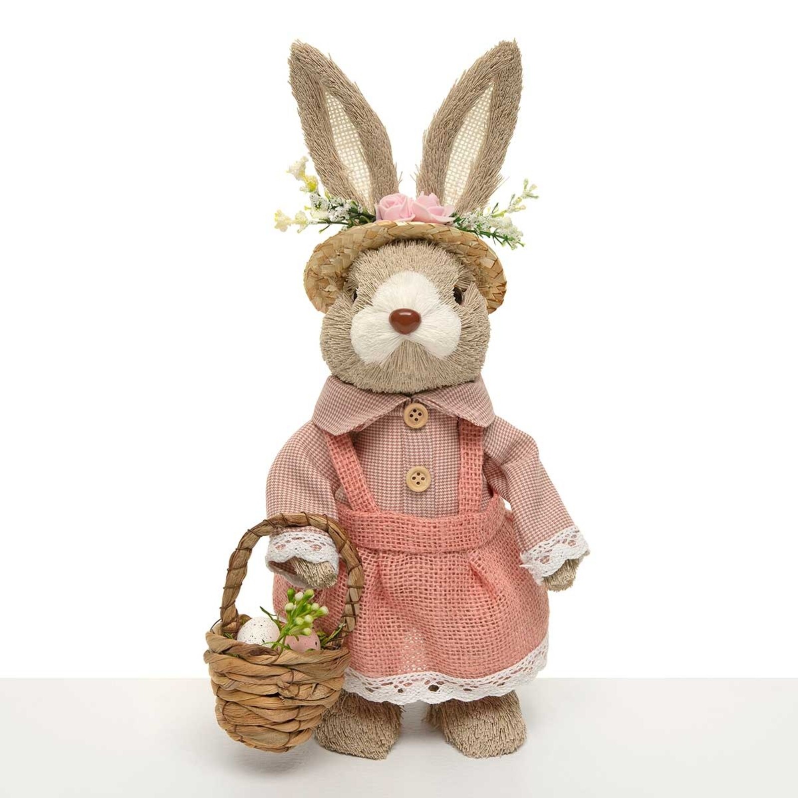 Meravic BUNNY MOPSY WITH FLOWER BASKET   B1075 loading=