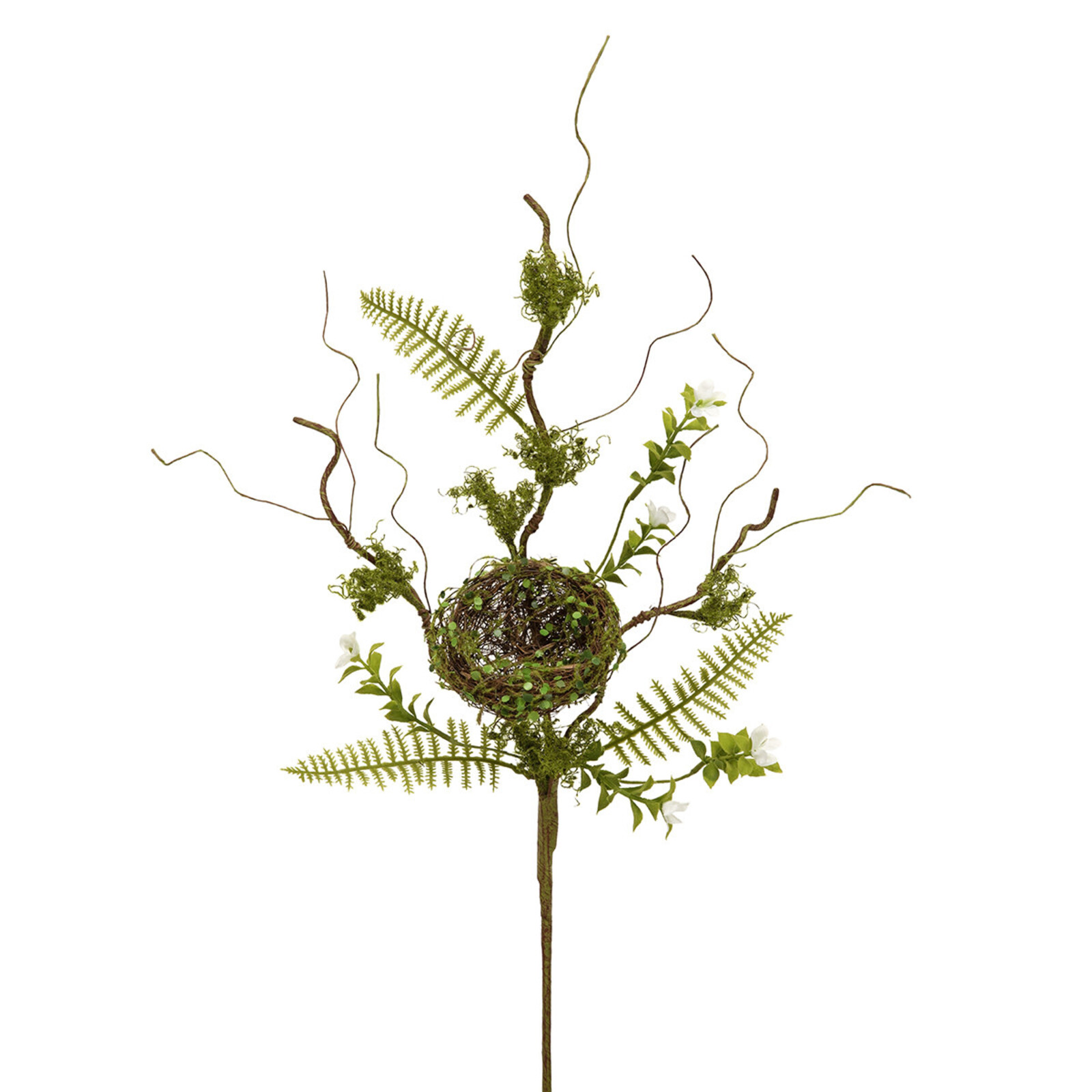 Meravic SPRAY FAUX MOSS AND WIRED TWIG WITH FERNS  M1542 loading=