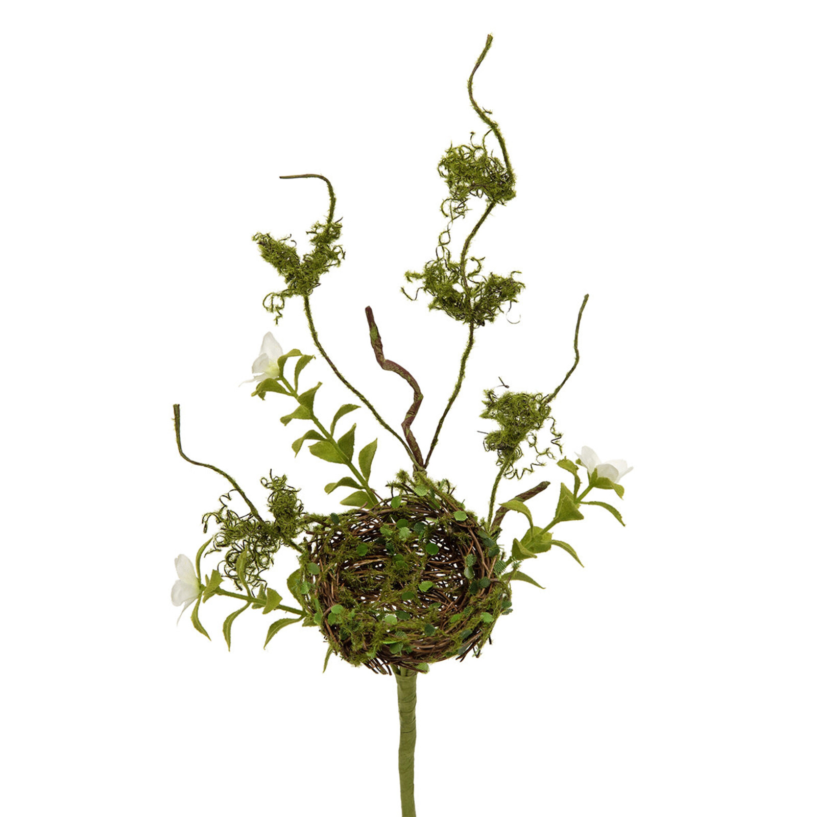 Meravic PIK FAUX MOSS AND WIRED TWIG  WITH FERNS  M1543 loading=