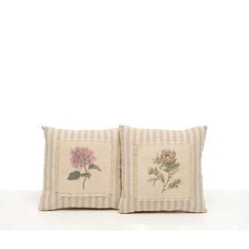 Meravic PILLOW FLOWER  BEIGE/CREAM PLUSH  T5385
