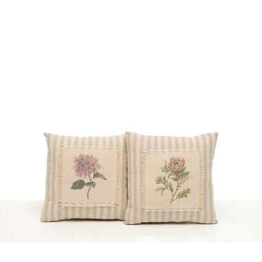 Meravic PILLOW FLOWER  BEIGE/CREAM PLUSH  T5385