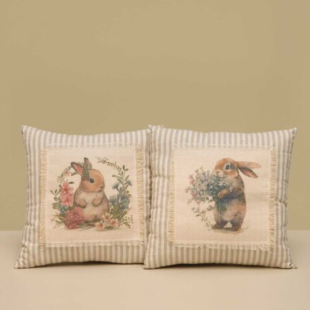 Meravic PILLOW BUNNY WITH FLORAL   T5387