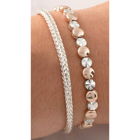 Meravic Bracelet X2 Silver Rose Gold    C3334