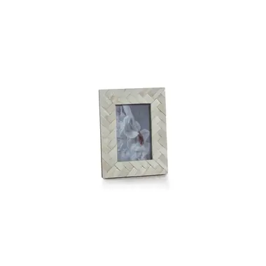 Zodax Bone Braided Photo Frame - White - 4x6  IN-7726